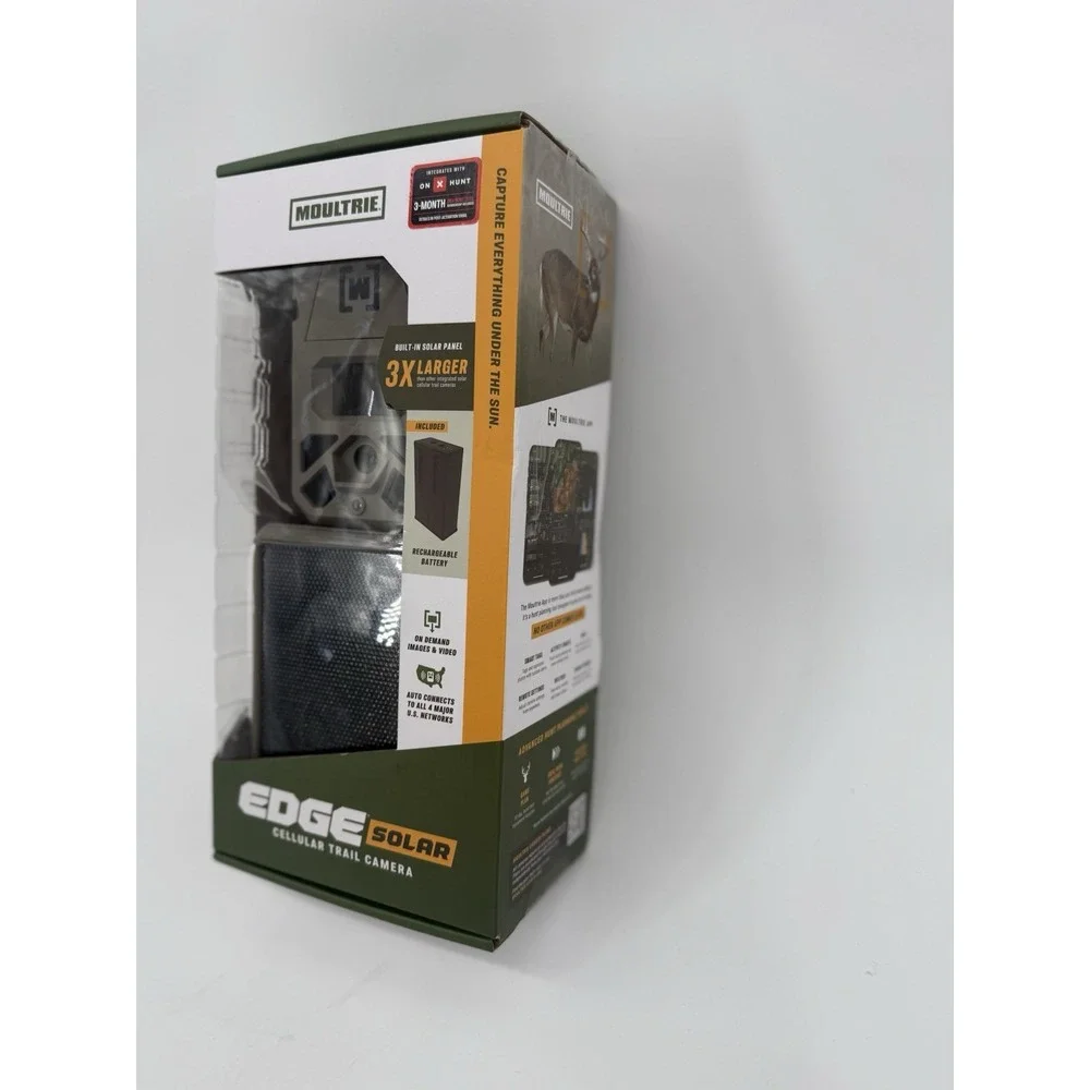 Moultrie Edge Solar Cellular Trail Camera Rechargeable‎ Battery 40MP OPEN BOX